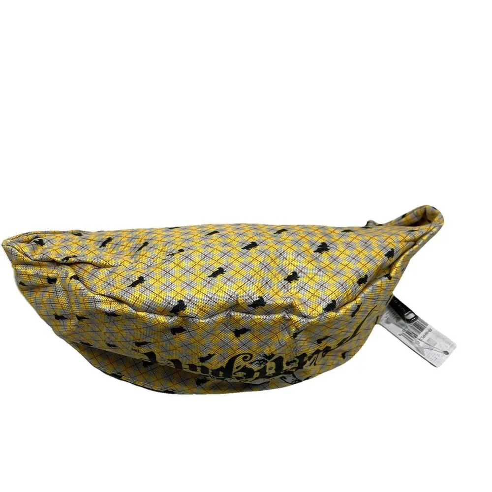 Harry Potter Hufflepuff Fanny Pack Mens Waist Bag Yellow Checkered Logo Belt Bag